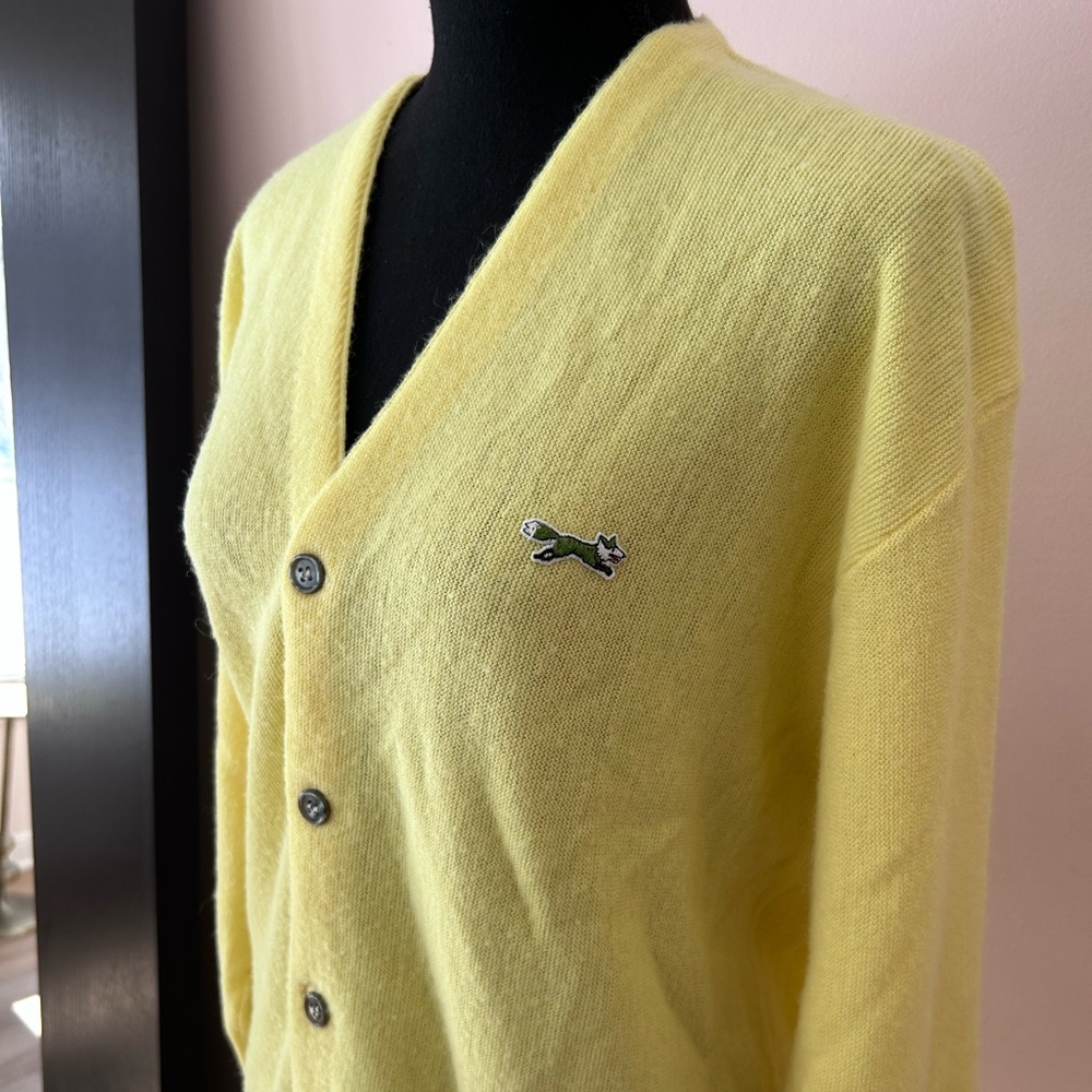 JCPenney “The Fox Sweater” Yellow Cardigan